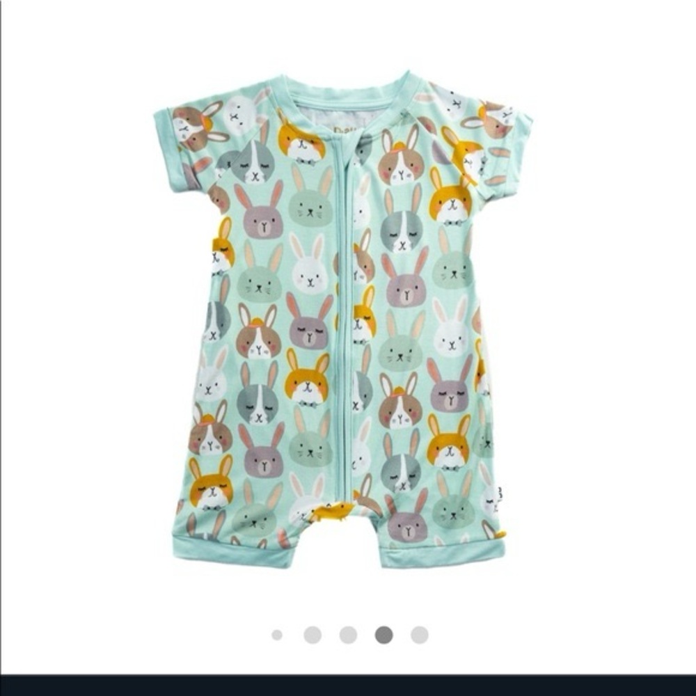 Cute Bunny Print Baby Romper Little Sleepies